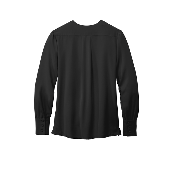 Brooks Brothers® Open-Neck Polyester Satin Ladies' Blouse