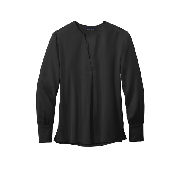 Brooks Brothers® Open-Neck Polyester Satin Ladies' Blouse