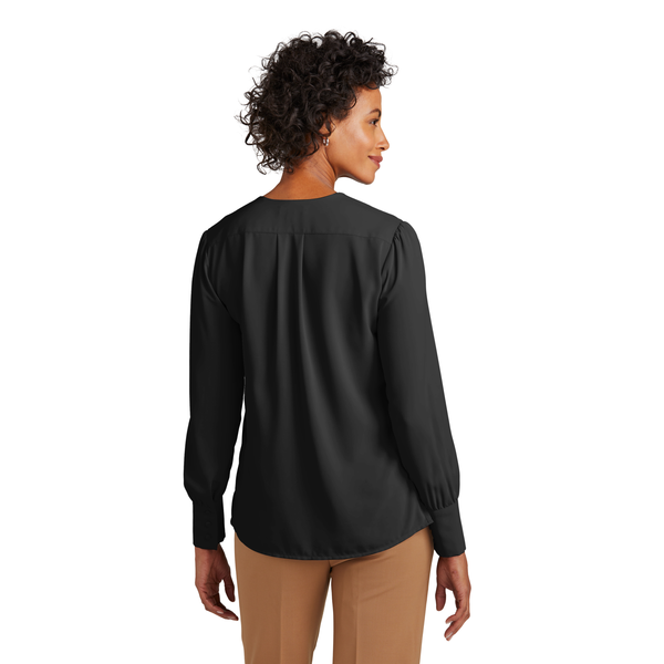 Brooks Brothers® Open-Neck Polyester Satin Ladies' Blouse