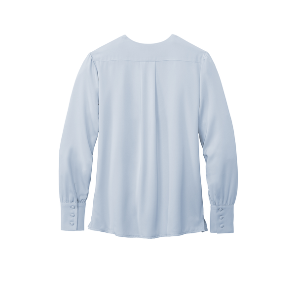 Brooks Brothers® Open-Neck Polyester Satin Ladies' Blouse