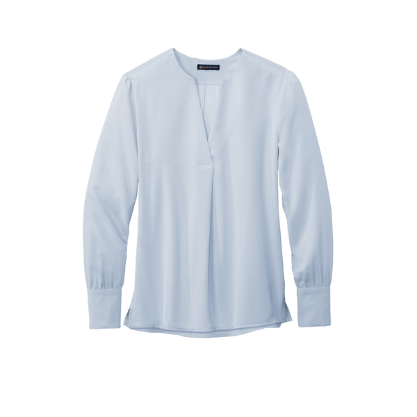 Brooks Brothers® Open-Neck Polyester Satin Ladies' Blouse