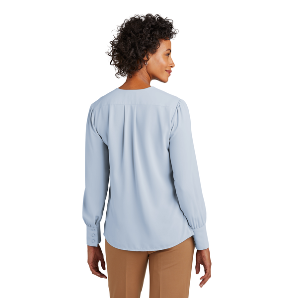 Brooks Brothers® Open-Neck Polyester Satin Ladies' Blouse