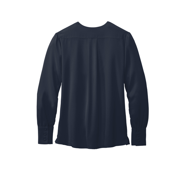 Brooks Brothers® Open-Neck Polyester Satin Ladies' Blouse