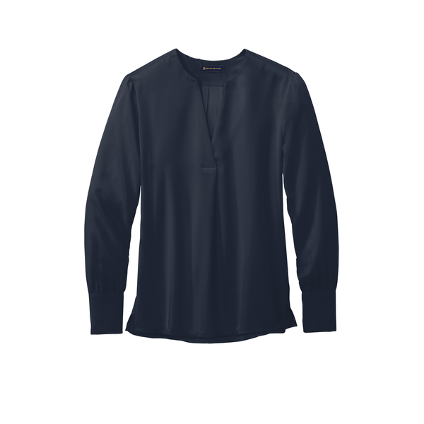 Brooks Brothers® Open-Neck Polyester Satin Ladies' Blouse