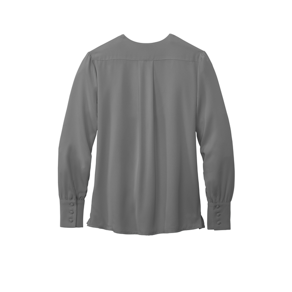 Brooks Brothers® Open-Neck Polyester Satin Ladies' Blouse