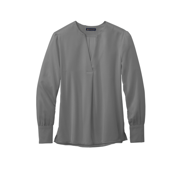 Brooks Brothers® Open-Neck Polyester Satin Ladies' Blouse