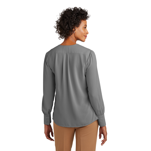 Brooks Brothers® Open-Neck Polyester Satin Ladies' Blouse