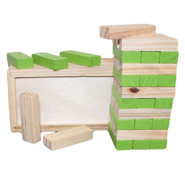 Colored Block Wooden Tower Puzzle