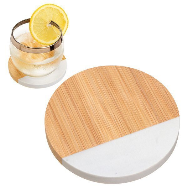 Bamboo & Marble Combo Coaster