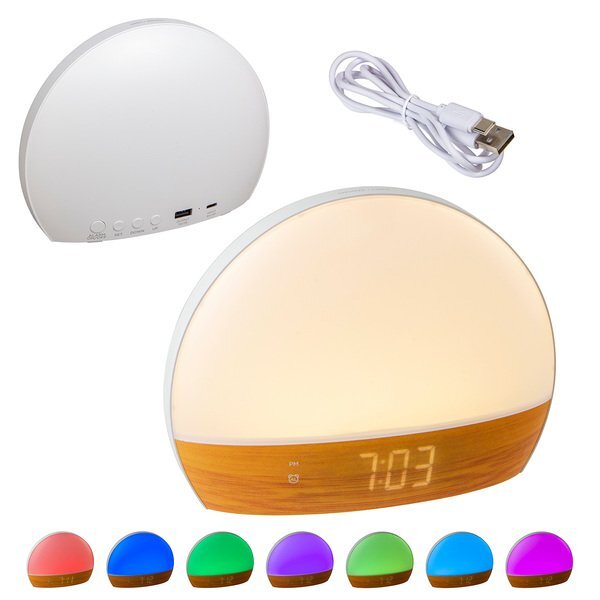 Daybreak Digital Alarm Clock w/ Sunrise Simulation