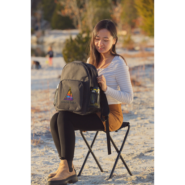 Fieldcrest Polyester Cooler Backpack w/ Folding Stool