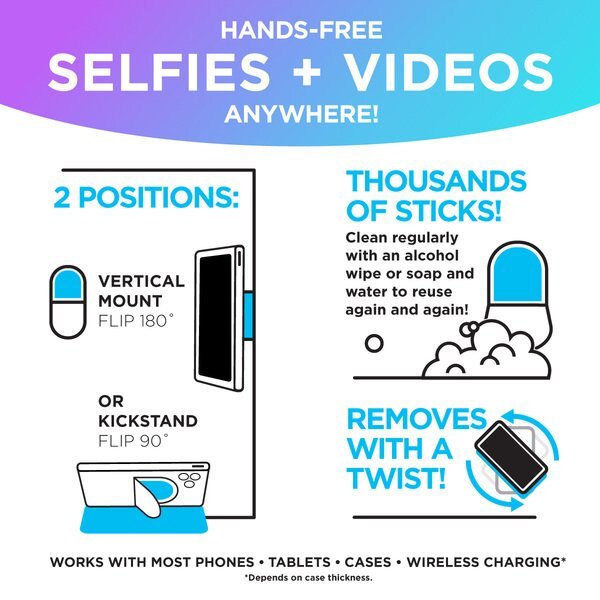 Flipstik® 2.0 Hands-Free Sticky Phone Stand