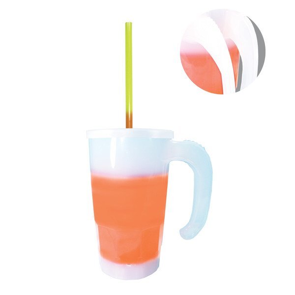 Mood Color Changing Stackable Beer Stein w/ Straw & Lid, 20oz.