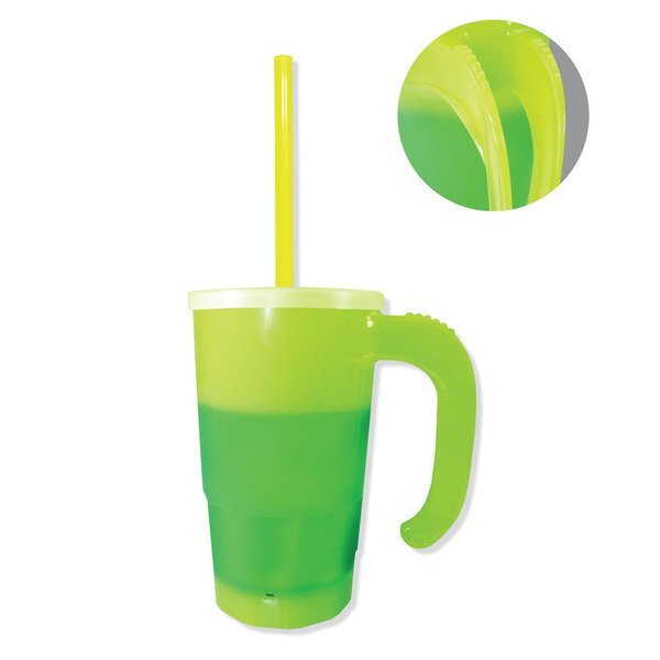 Mood Color Changing Stackable Beer Stein w/ Straw & Lid, 20oz.