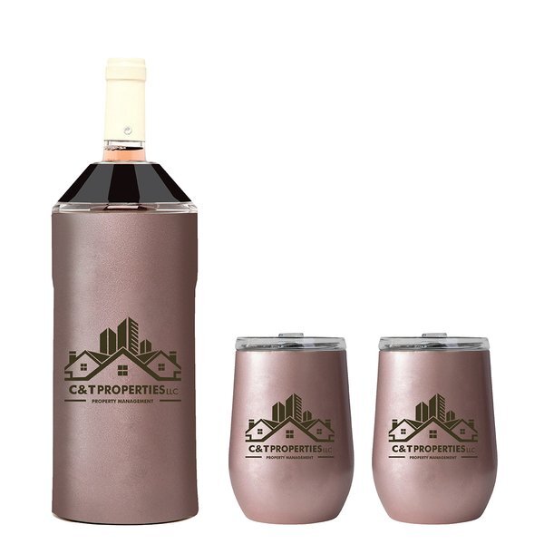 Vinglacé® Wine Bottle Insulator & 2 Tumbler Gift Set