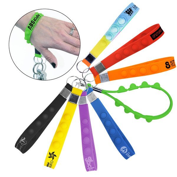 Stress Push Pop Key Chain