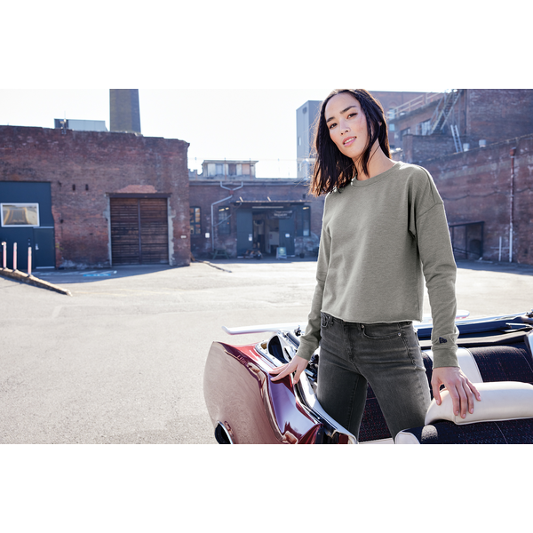 New Era® Tri-Blend Fleece Ladies' Crop Crew