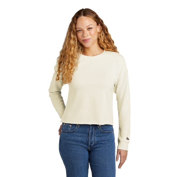 New Era® Tri-Blend Fleece Ladies' Crop Crew