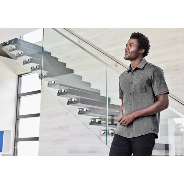 OGIO® Extend Poly/Cotton Knit Short Sleeve Men's Button-Up