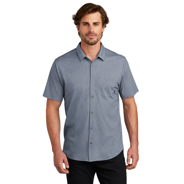 OGIO® Extend Poly/Cotton Knit Short Sleeve Men's Button-Up