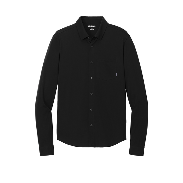 OGIO® Extend Poly/Cotton Knit Long Sleeve Men's Button-Up