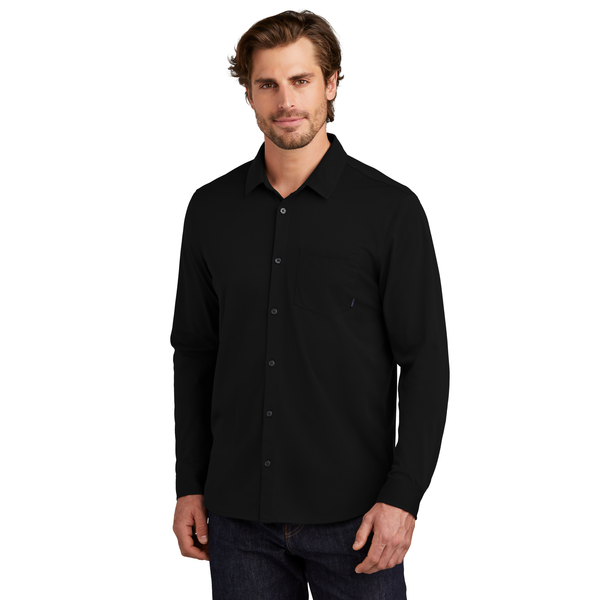 OGIO® Extend Poly/Cotton Knit Long Sleeve Men's Button-Up