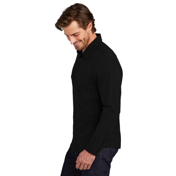 OGIO® Extend Poly/Cotton Knit Long Sleeve Men's Button-Up
