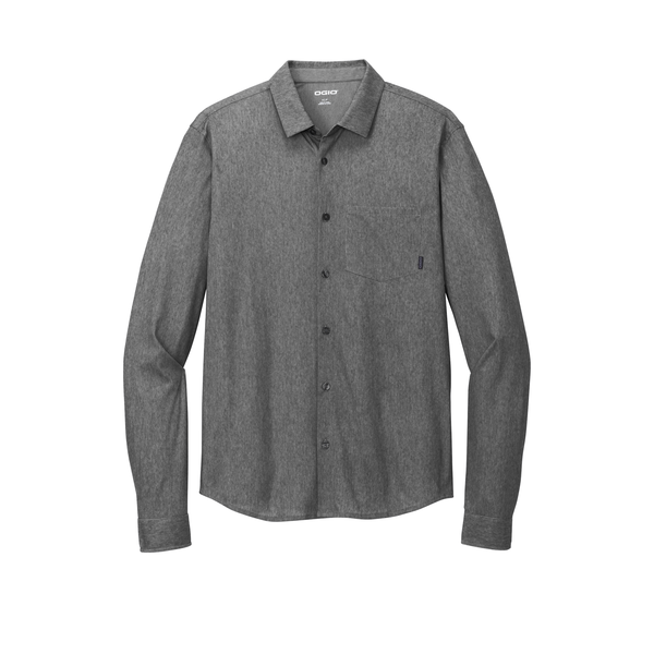 OGIO® Extend Poly/Cotton Knit Long Sleeve Men's Button-Up