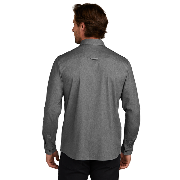 OGIO® Extend Poly/Cotton Knit Long Sleeve Men's Button-Up