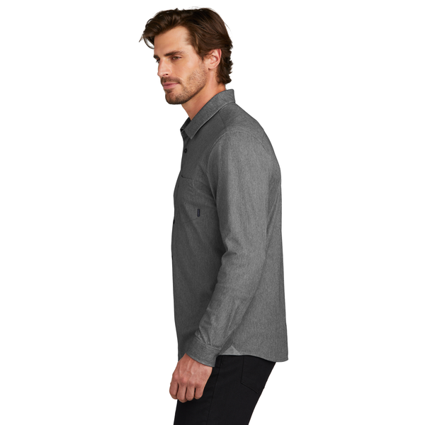 OGIO® Extend Poly/Cotton Knit Long Sleeve Men's Button-Up