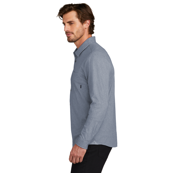 OGIO® Extend Poly/Cotton Knit Long Sleeve Men's Button-Up