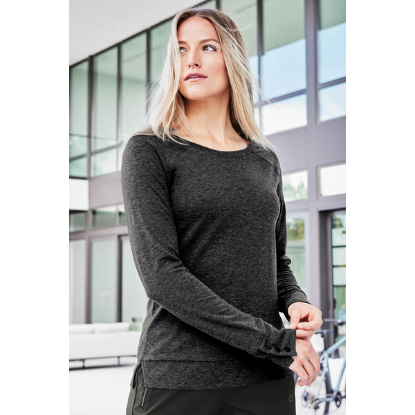 OGIO® Command Poly/Merino Wool Long Sleeve Scoop Neck Ladies' Tee