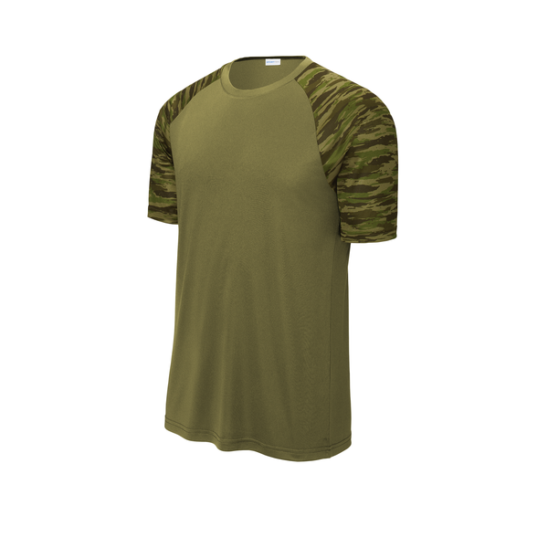 Sport-Tek® Drift Polyester Camo Colorblock Unisex Tee