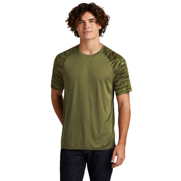 Sport-Tek® Drift Polyester Camo Colorblock Unisex Tee