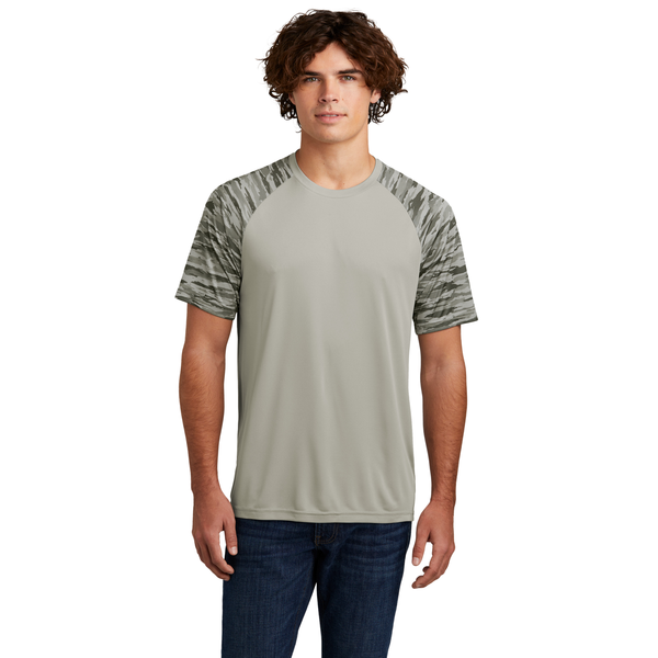 Sport-Tek® Drift Polyester Camo Colorblock Unisex Tee