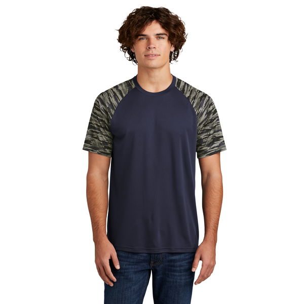 Sport-Tek® Drift Polyester Camo Colorblock Unisex Tee