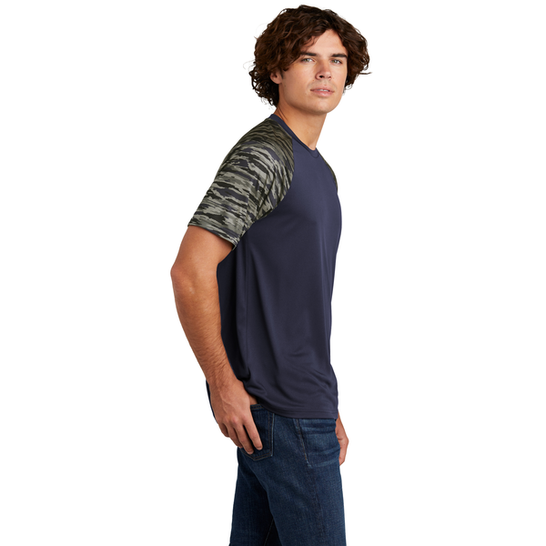Sport-Tek® Drift Polyester Camo Colorblock Unisex Tee