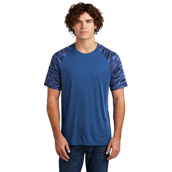 Sport-Tek® Drift Polyester Camo Colorblock Unisex Tee