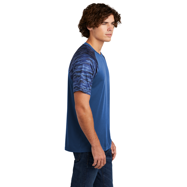 Sport-Tek® Drift Polyester Camo Colorblock Unisex Tee