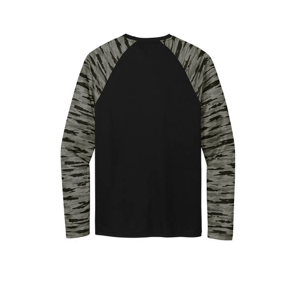 Sport-Tek® Drift Polyester Camo Colorblock Unisex Long Sleeve Tee