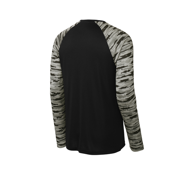 Sport-Tek® Drift Polyester Camo Colorblock Unisex Long Sleeve Tee