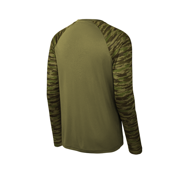 Sport-Tek® Drift Polyester Camo Colorblock Unisex Long Sleeve Tee
