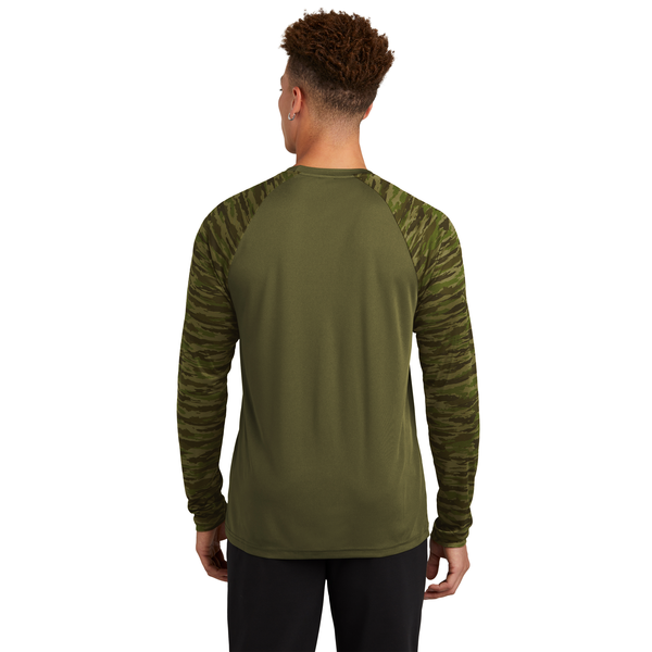 Sport-Tek® Drift Polyester Camo Colorblock Unisex Long Sleeve Tee