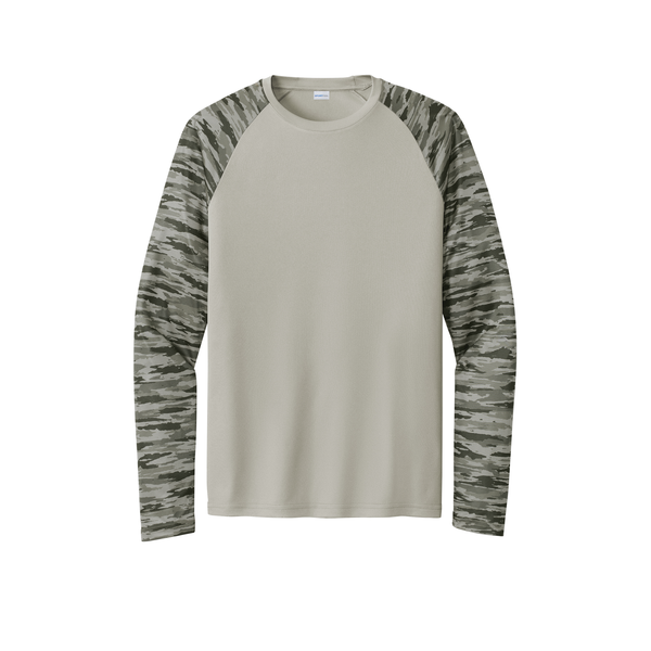 Sport-Tek® Drift Polyester Camo Colorblock Unisex Long Sleeve Tee