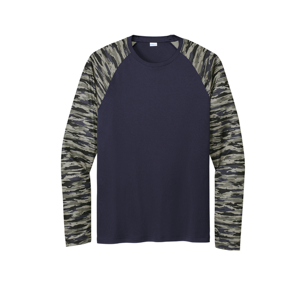 Sport-Tek® Drift Polyester Camo Colorblock Unisex Long Sleeve Tee