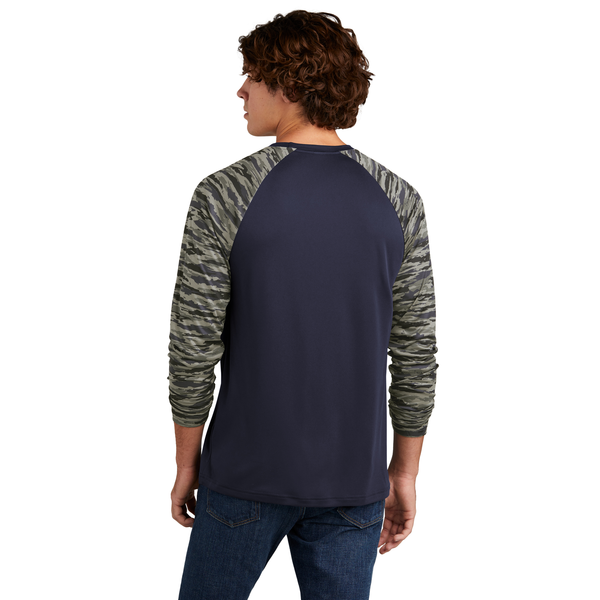 Sport-Tek® Drift Polyester Camo Colorblock Unisex Long Sleeve Tee