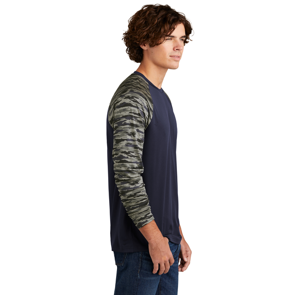 Sport-Tek® Drift Polyester Camo Colorblock Unisex Long Sleeve Tee