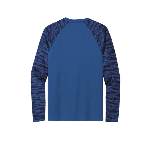 Sport-Tek® Drift Polyester Camo Colorblock Unisex Long Sleeve Tee