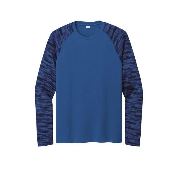 Sport-Tek® Drift Polyester Camo Colorblock Unisex Long Sleeve Tee