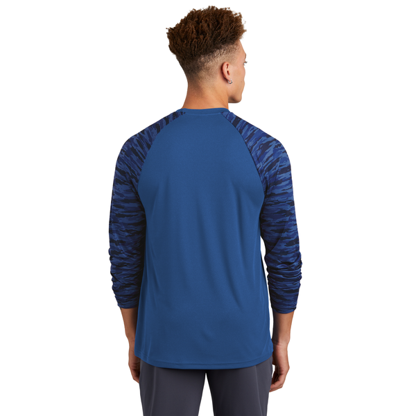 Sport-Tek® Drift Polyester Camo Colorblock Unisex Long Sleeve Tee